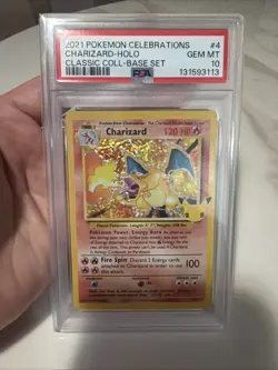 2021 Pokemon Celebrations Charizard Holo Classic Coll Base Set GEM MT PSA 10 - Image 1