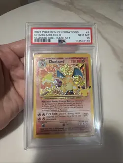 2021 Pokemon Celebrations Charizard Holo Classic Coll Base Set GEM MT PSA 10 - Image 2