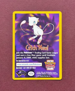 Pokemon 1999 Black Star Promo Insert Catch Mew First Movie Wizards of the Coast - Image 1
