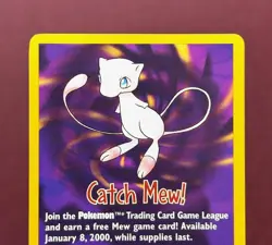 Pokemon 1999 Black Star Promo Insert Catch Mew First Movie Wizards of the Coast - Image 3