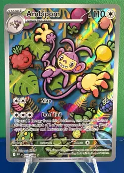 Pokemon TCG Ambipom 107/094 Phantasmal Flames Illustration Rare - Near Mint - Image 1