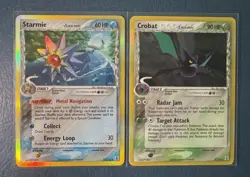 Pokemon TCG Vintage EX Delta Species Holo 2 Bundle: Starmie 15/113 Crobat 2/113 - Image 1