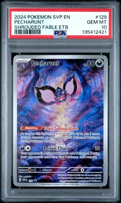 2024 POKEMON SVP EN-SV BLACK STAR PROMO #129 PECHARUNT PSA 10 - Image 1