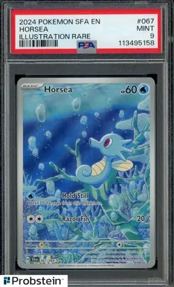 2024 Pokemon SFA EN Illustration Rare #067 Horsea PSA 9 MINT - Image 1