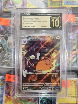 Pokemon Team Rocket’s Raticate 108/098 AR Japanese CGC 10 Pristine - Image 1