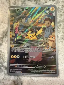 Pokemon TCG Pikachu 173/165 SV151 Illustration Rare Full Art Holo 60 HP English - Image 1