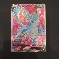 Glaceon V (Full Art) 174/203 Pokemon SWSH07: Evolving Skies Pack Fresh - Image 1