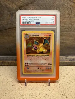 Pokemon 1999 Charizard 4/102 Holo Shadowless VG PSA 3 - Image 1