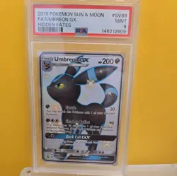 2019 Pokemon Sun & Moon Hidden Fates Shiny Umbreon GX #SV69 PSA 9 MINT - Image 1