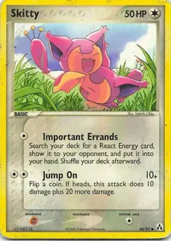 Skitty 64/92 EX Legend Maker Common NM Pokemon TCG - Image 1