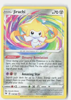 Jirachi 119/185 Amazing Rare Vivid Voltage Pokemon Near Mint - Image 1