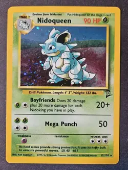Nidoqueen - 12/130 Base Set 2 Holo Rare Pokemon - LP/MP See Pictures - Image 1