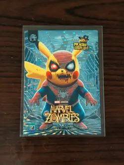 POKEMON PIKACHU COSPLAY! * MARVEL ZOMBIES * E14 * BOX HIT* SILVER FOIL - Image 1