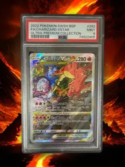 2022 Pokemon Promo Charizard VSTAR Full Art #262 PSA 9 MINT - Image 1