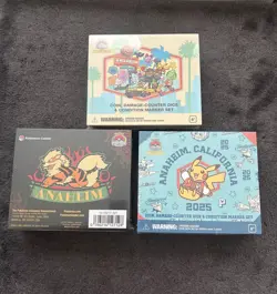 Pokemon World Championships 2025 Anaheim Coin Damage Counter Maker Sets X3 - Image 1