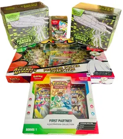 Pokemon TCG Lot- Ascended Hero’s Poster Collection, First Partner Box, ETBs, BB - Image 1