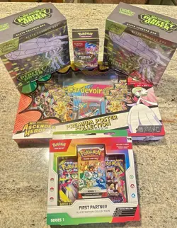 Pokemon TCG Lot- Ascended Hero’s Poster Collection, First Partner Box, ETBs, BB - Image 2
