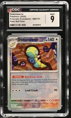 CGC Mint 9 Dudunsparce Poke Ball 080/131 Pokemon Prismatic Evolutions PRE EN - Image 3