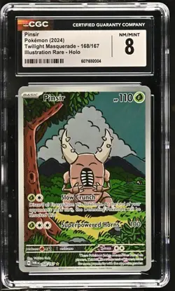 CGC NM/Mint 8 Pinsir 168/167 Pokemon Twilight Masquerade TWM EN - Image 3