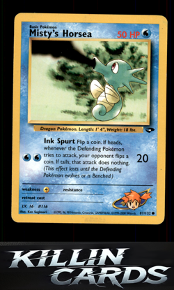 Misty's Horsea 087/132 Pokemon Common Gym Challenge Card LP - Image 1