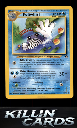 Poliwhirl 44/75 Pokemon Uncommon Neo Discovery Card LP - Image 1