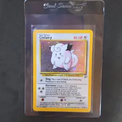 Pokemon Clefairy 005/102 Base Set Holo Rare 40 HP English TCG Ken Sugimori Card - Image 1