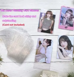 Kpop Photocard Binder with 6 Stickers Sheet & 50 Shinning Protective Card Sle... - Image 4
