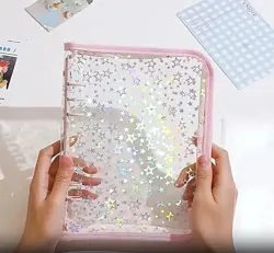 Kpop Photocard Binder with 6 Stickers Sheet & 50 Shinning Protective Card Sle... - Image 5