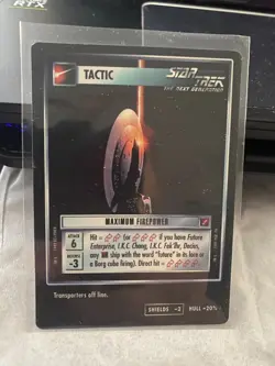 Star Trek CCG 1E Blaze of Glory MAXIMUM FIREPOWER FOIL Card NEVER PLAYED - Image 1