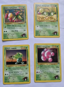 Mix Of 4 Erikas Gym Heroes Pokemon Cards Non Holo LP/NM - Image 1