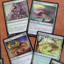 MAGIC COMMANDER DECK MTG FUN - Tribal WURMS WORMS WYRMS Green Day General Baru - Image 4