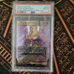 Celes Rune Knight Final Fantasy MtG Borderless Surge Foil #0209 PSA 8 Near Mint! - Image 1