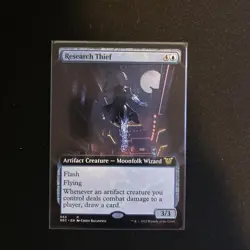 Research Thief (Extended Art) Commander: Kamigawa: Neon Dynasty Regular - Image 1