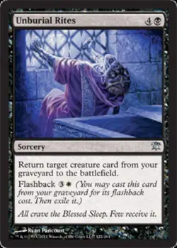 MTG Unburial Rites - Foil, Innistrad, Damaged, English - Image 1