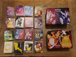 Pokemon TCG Mini Portfolio Binder Lot Of 16, 2 Deck Boxes and 2 Tin Lunchboxs - Image 1