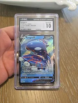 Pokemon Kyogre V 037/159 Crown Zenith Holo CGC GEM MINT 10 English 2023 - Image 1
