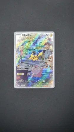 Pikachu 173/165 Pokemon Scarlet & Violet 151 Illustration Rare Full Art Card - Image 3