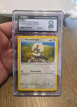 1/1 Guinness World Record Holder 2019 Pokemon Rufflet German #177 Cosmic Eclipse - Image 1