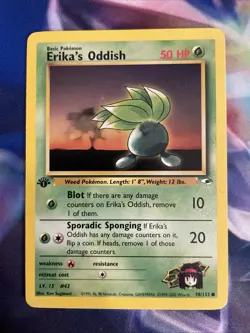 Pokemon 1st Edition Gym Heroes Erika's Oddish 78/132 - NM - Image 2
