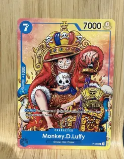 Monkey.D.Luffy P-043 Non Foil - 2nd Anniversary Stamp Promo - One Piece Card Eng - Image 1