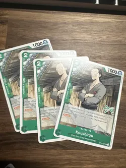 4 x Koushirou OP12-027 LD01 Learn Together Stamp #26 One Piece TCG Card Game NM - Image 1
