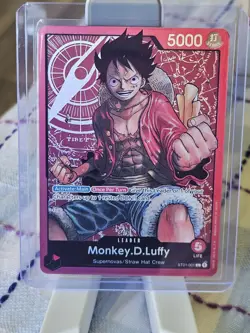 One Piece CCG Monkey.D.Luffy Leader ST01-001 Near Mint - Image 5