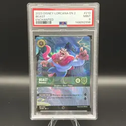 2023 DISNEY LORCANA EN 2-RISE OF THE FLOODBORN ENCHANTED #210 BEAST PSA 9 - Image 1