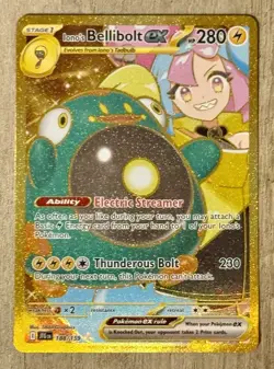 Pokemon TCG Iono's Bellibolt ex 188/159 Journey Together Hyper Rare Card - NM - Image 1