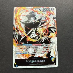 One Piece Card Game Portgas D Ace ST13-002 Alt Art Leader The Three Brothers NM - Image 1