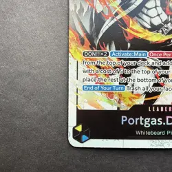 One Piece Card Game Portgas D Ace ST13-002 Alt Art Leader The Three Brothers NM - Image 5