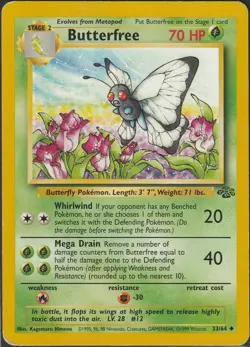 BUTTERFREE - 33/64 - Jungle - Pokemon Card - HP - Image 1