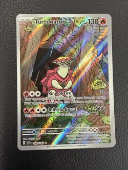 Pokemon TCG Turtonator Stellar Crown Illustration Rare Card 146/142 NM Condition - Image 1