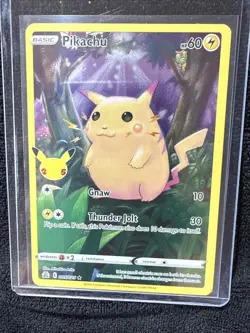 Pikachu POKEMON CARD CELEBRATIONS FULL ART 2021 Pokemon PIKACHU Card Art - Image 3