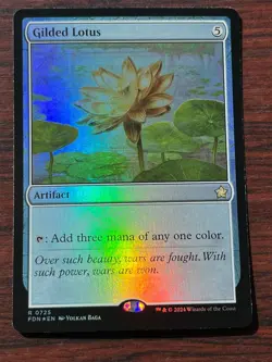 1x FOIL GILDED LOTUS - Foundations - MTG - Magic the Gathering - Image 1